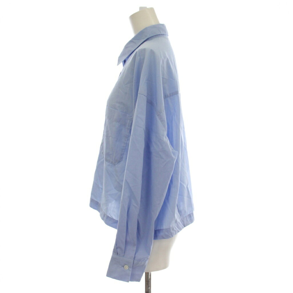 【中古】ロペピクニック ROPE Picnic 25AW シャツ ブラウス F 水色 ライトブルー 無地 ベーシッククロップド レギュラーカラー 長袖 /LP21 レディース 【ベクトル 古着】 260709 vectorpremium-19257979 ブランド古着ベクトルプレミアム店 サンプル画像2