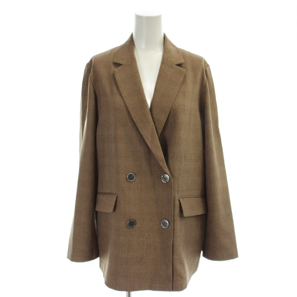 【中古】ロペピクニック ROPE Picnic 26SS メランジドビーチェックジャケット F パンツ L 茶 ブラウン ダブルブレスト 長袖 テーラードカラー GDV16050A /AP33 レディース 【ベクトル 古着】 260708 vectorpremium-19252475 ブランド古着ベクトルプレミアム店 サンプル画像2