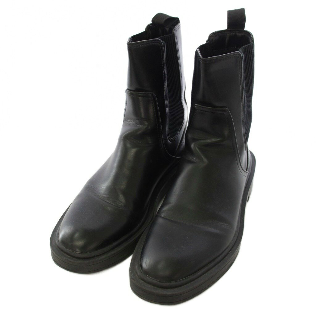 【中古】ザラ ZARA トラックソールサイドゴアブーツ 36 黒 ブラック /TK ▲H レディ...