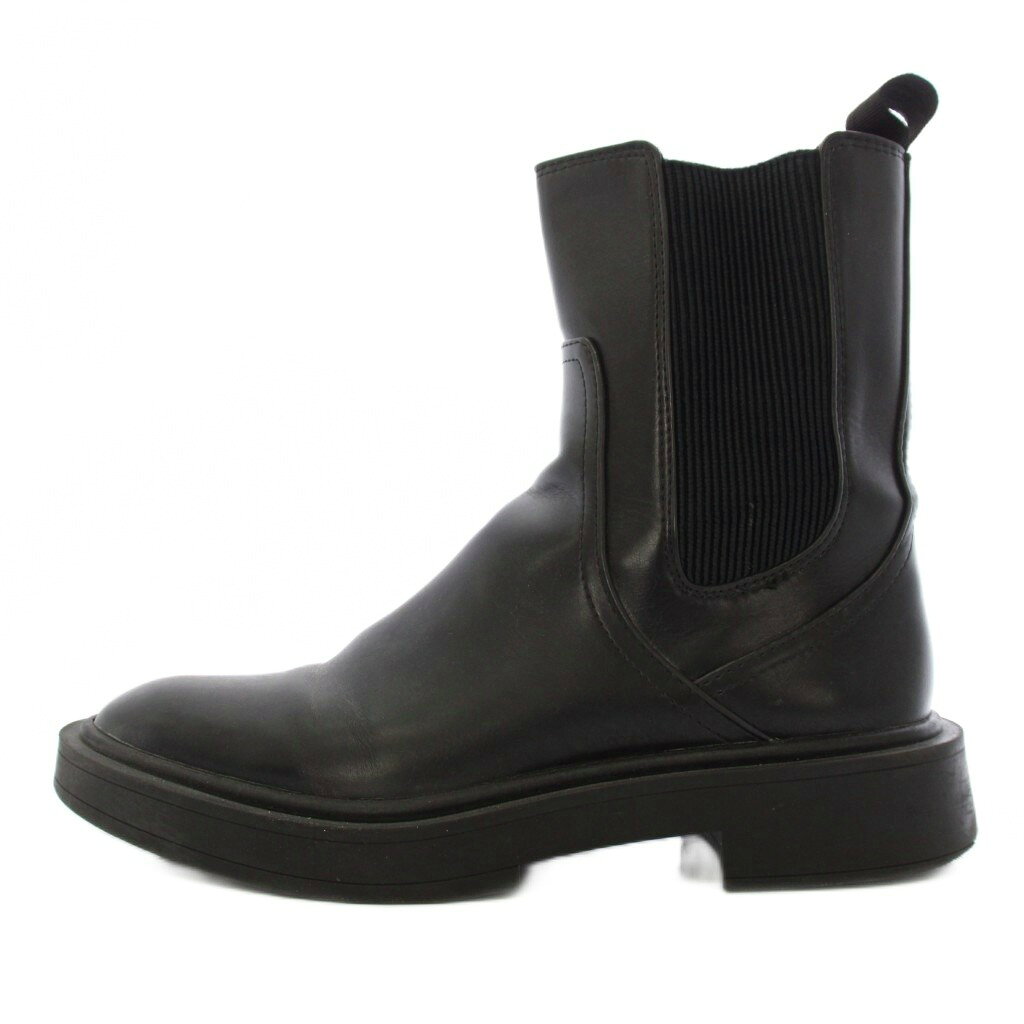 【中古】ザラ ZARA トラックソールサイドゴアブーツ 36 黒 ブラック /TK ▲H レディ...