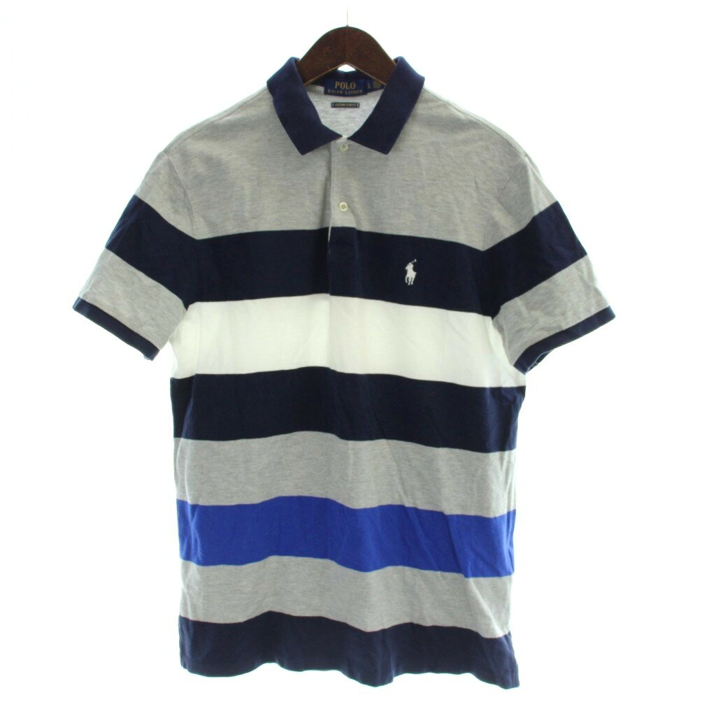 【中古】ポロ ラルフローレン POLO RALPH LAUREN ポロシャツ LG 紺 ネイビー グレー ボーダー柄 襟付き 半袖 /AP メンズ 【ベクトル 古着】 260713ブランドポロ ラルフローレン POLO RALPH LAUREN表記サイズLG実寸サイズ肩幅：約43.5cm　身幅：約51.5cm　着丈：約72cm　袖丈：約21cm　　素材綿色紺 ネイビー グレー状態首周りに汚れがございます。 ※全体的に中古品としての使用感とダメージがありますが、通常使用には支障のない商品です。 掲載写真や記載内容をご確認いただき、ご理解の上ご購入ください。商品のお問い合わせの回答を休止しております。＊各商品ページの商品詳細等をご確認の上ご購入ください。【中古】ポロ ラルフローレン POLO RALPH LAUREN ポロシャツ LG 紺 ネイビー グレー ボーダー柄 襟付き 半袖 /AP メンズ 【ベクトル 古着】 260713状態ランク　”B”詳細については、下記および「状態ランクについて」ページをご覧ください。未使用・新品の商品ほぼ新品同様の商品使用感が少なく、かなり状態の良い商品使用感はあるが、傷や汚れの少ない商品使用感の他、傷や汚れが見られる商品かなり大きな傷みがある難あり商品※S〜CランクはUSED品となりますので、使用感をご理解の上でご入札下さい。状態ランクについてinformationブランドポロ ラルフローレン POLO RALPH LAUREN表記サイズLG実寸サイズ肩幅：約43.5cm　身幅：約51.5cm　着丈：約72cm　袖丈：約21cm　　素材綿色紺 ネイビー グレー状態首周りに汚れがございます。 ※全体的に中古品としての使用感とダメージがありますが、通常使用には支障のない商品です。 掲載写真や記載内容をご確認いただき、ご理解の上ご購入ください。商品のお問い合わせの回答を休止しております。＊各商品ページの商品詳細等をご確認の上ご購入ください。本商品は一点物です他サイトや店舗にて販売している商品です。多少のお時間差にて欠品になることもございます。予めご了承頂ますようお願い致します。ベクトル・サイズガイドはこちらこの商品と同じブランドの商品を見る