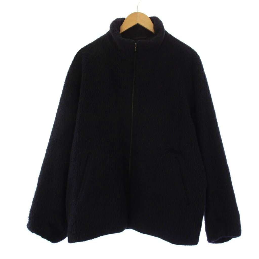 コモリ COMOLI 22AW キャメルシャギージャケット スタンドカラー ジップアップ 2 紺 W03-04005 /KH メンズ  260716