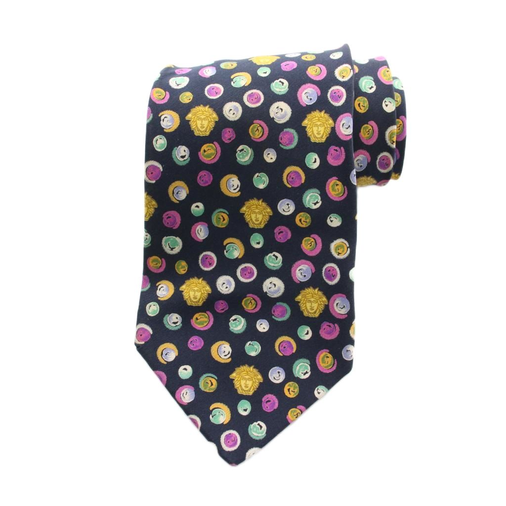 【中古】ジャンニヴェルサーチ ヴェルサーチェ GIANNI VERSACE ネクタイ シルク ド...