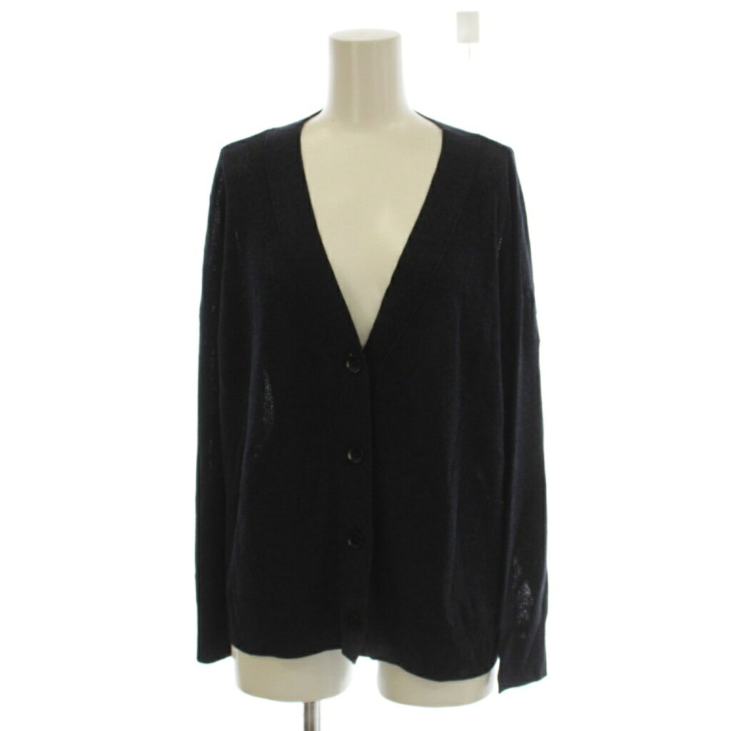 【中古】未使用品 自由区 オンワード樫山 19SS カーディガン 麻 リネン 44 紺色 ネイビー Vネック 長袖 ラミーテンセル /LP レディース 【ベクトル 古着】 260727 vectorpremium-19308608 ブランド古着ベクトルプレミアム店 パッケージ画像