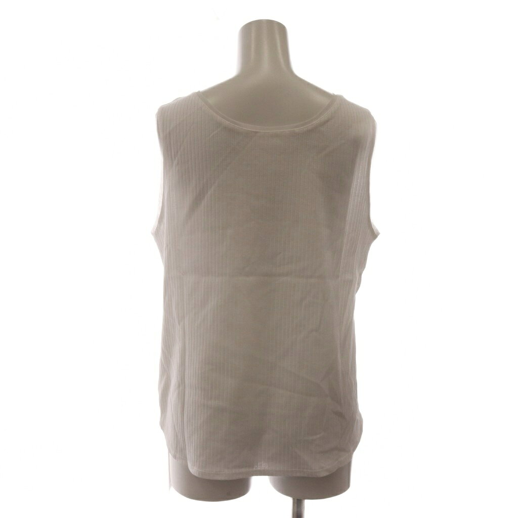 【中古】未使用品 自由区 オンワード樫山 19SS COTTON TEREKO タンクトップ 44 白 ホワイト Vネック リブ /RR レディース 【ベクトル 古着】 260726 vectorpremium-19298395 ブランド古着ベクトルプレミアム店 サンプル画像3