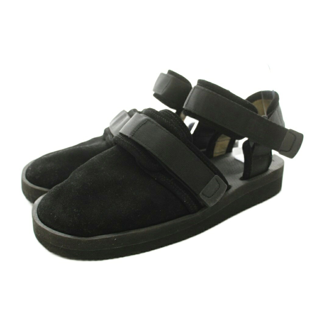 【中古】スイコック suicoke NOTS-VM サンダル ストラップ スエード 26cm 黒 ブラ...