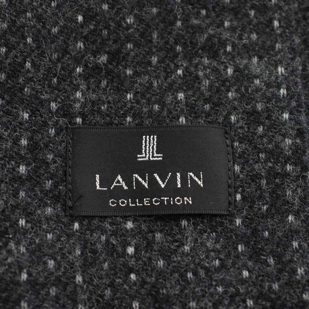 【中古】ランバン LANVIN COLLECTION マフラー フリンジ チャコールグレー /AN メ...
