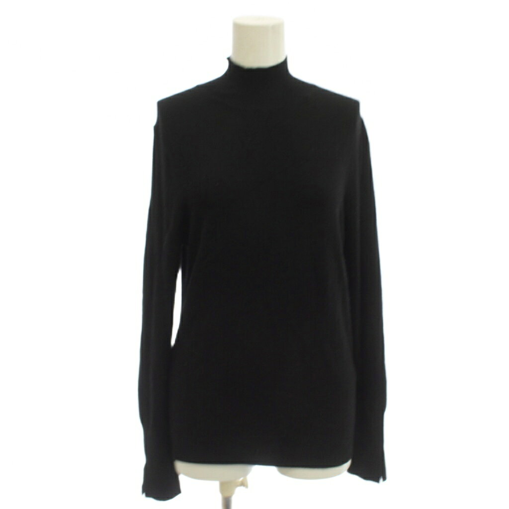 【中古】ザラ ZARA ニット セーター L 黒 ハイネック 長袖 無地 /JP レディース 【ベクトル 古着】 260805