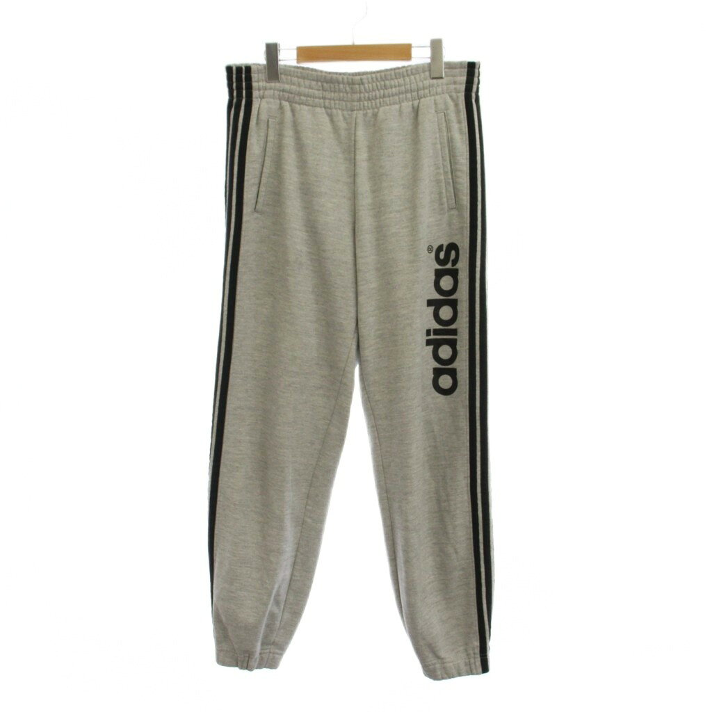 【中古】アディダスオリジナルス adidas originals スウェットパンツ L グレー ロゴプリント サイドライン /JP メンズ 【ベクトル 古着】 260804