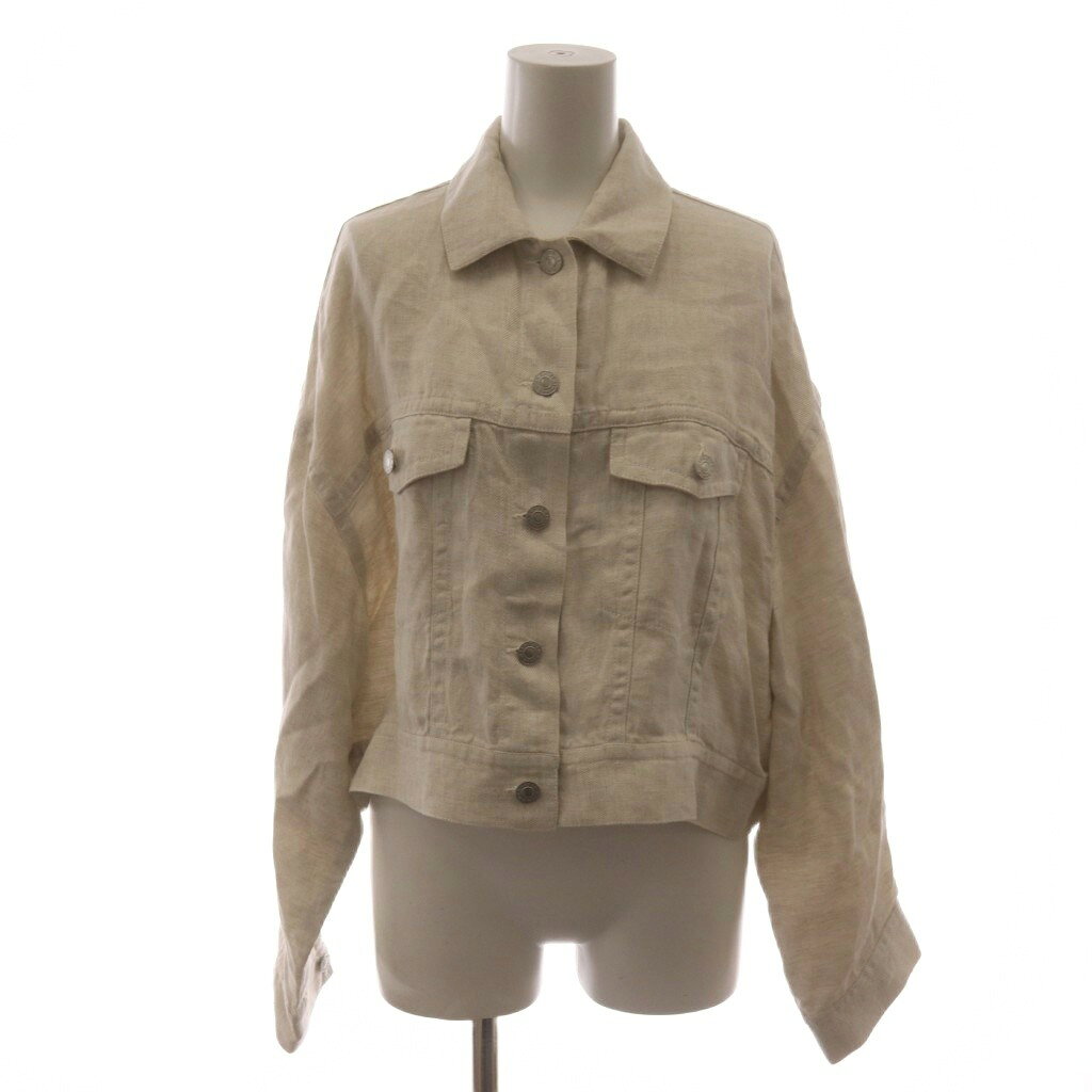 【中古】ミラオーウェン Mila Owen 23SS リネンジャケット 上着 麻 0 アイボリー 長袖 ショート丈 /RR レディース 【ベクトル 古着】 260731 vectorpremium-19313110 ブランド古着ベクトルプレミアム店 パッケージ画像