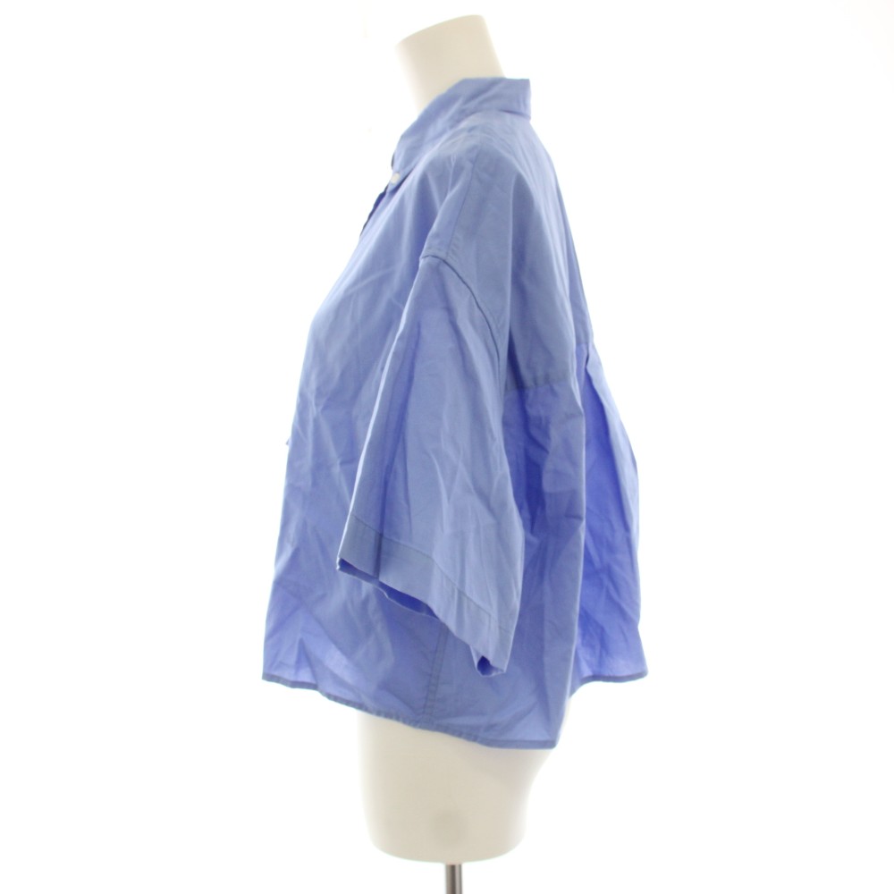 【中古】ミラオーウェン Mila Owen 23SS ボタンダウンシャツ ブラウス 五分袖 ショート丈 F 水色 ライトブルー /HN レディース 【ベクトル 古着】 260805 vectorpremium-19323025 ブランド古着ベクトルプレミアム店 サンプル画像2