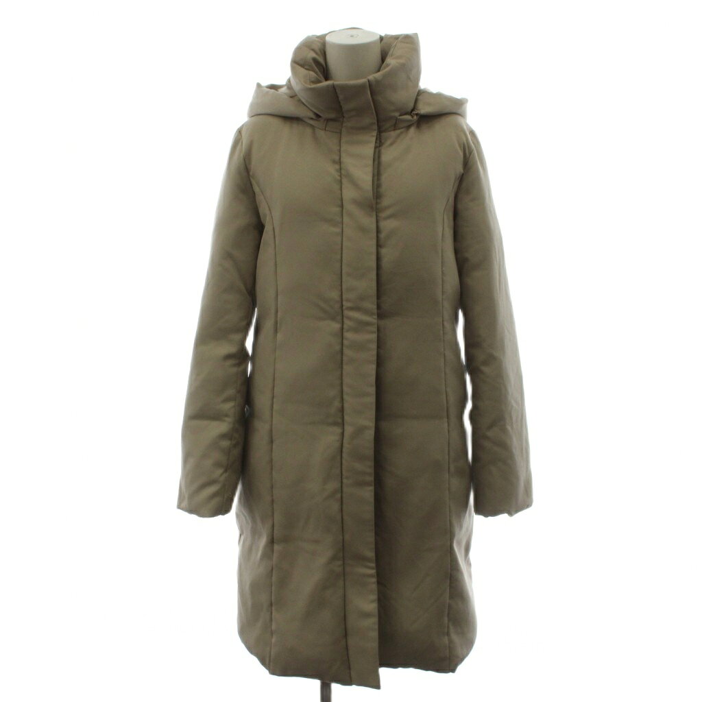 【中古】イッツインターナショナル I.T.'S international ダウンコート ロング アウター M グレージュ /AN レディース 【ベクトル 古着】 260807