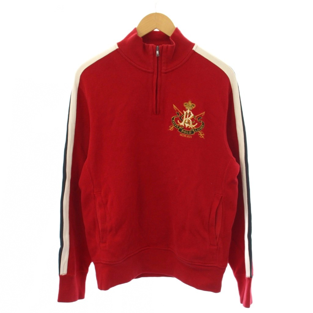 【中古】ポロ バイ ラルフローレン Polo by Ralph Lauren トレーナー スウェット プルオーバー 長袖 ハーフジップ ハイネック 刺繍 M 赤 /BM ■GY09 メンズ 【ベクトル 古着】 260805ブランドポロ バイ ラルフローレン Polo by Ralph Lauren表記サイズM実寸サイズ身幅：52cm　着丈：66cm　ゆき丈：80cm　　素材本体 綿 リブ部分 綿 刺繍糸 ポリエステル レーヨン色赤 レッド状態この商品には下記のようなダメージがあります。 ・全体に色あせ ・前身頃の右ポケットに小さな汚れ ・後ろ身頃の裾付近にほつれ多数 ※全体的に中古品としての使用感とダメージがありますが、通常使用には支障のない商品です。 掲載写真や記載内容をご確認いただき、ご理解の上ご購入ください。備考品番KK-RL-YS0568 （株）インパクト21商品のお問い合わせの回答を休止しております。＊各商品ページの商品詳細等をご確認の上ご購入ください。【中古】ポロ バイ ラルフローレン Polo by Ralph Lauren トレーナー スウェット プルオーバー 長袖 ハーフジップ ハイネック 刺繍 M 赤 /BM ■GY09 メンズ 【ベクトル 古着】 260805状態ランク　”B”詳細については、下記および「状態ランクについて」ページをご覧ください。未使用・新品の商品ほぼ新品同様の商品使用感が少なく、かなり状態の良い商品使用感はあるが、傷や汚れの少ない商品使用感の他、傷や汚れが見られる商品かなり大きな傷みがある難あり商品※S〜CランクはUSED品となりますので、使用感をご理解の上でご入札下さい。状態ランクについてinformationブランドポロ バイ ラルフローレン Polo by Ralph Lauren表記サイズM実寸サイズ身幅：52cm　着丈：66cm　ゆき丈：80cm　　素材本体 綿 リブ部分 綿 刺繍糸 ポリエステル レーヨン色赤 レッド状態この商品には下記のようなダメージがあります。 ・全体に色あせ ・前身頃の右ポケットに小さな汚れ ・後ろ身頃の裾付近にほつれ多数 ※全体的に中古品としての使用感とダメージがありますが、通常使用には支障のない商品です。 掲載写真や記載内容をご確認いただき、ご理解の上ご購入ください。備考品番KK-RL-YS0568 （株）インパクト21商品のお問い合わせの回答を休止しております。＊各商品ページの商品詳細等をご確認の上ご購入ください。本商品は一点物です他サイトや店舗にて販売している商品です。多少のお時間差にて欠品になることもございます。予めご了承頂ますようお願い致します。ベクトル・サイズガイドはこちらこの商品と同じブランドの商品を見る
