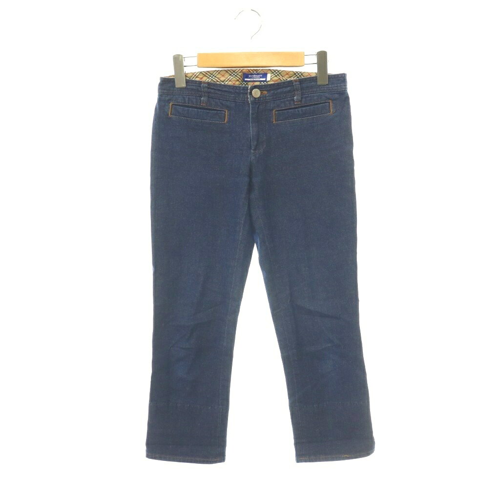 中古 バーバリーブルーレーベル BURBERRY BLUE LABEL デニムパンツ ジーンズ クロップド 38 ブルー ES vectorpremium-19333234 ブランド古着ベクトルプレミアム店 パッケージ画像