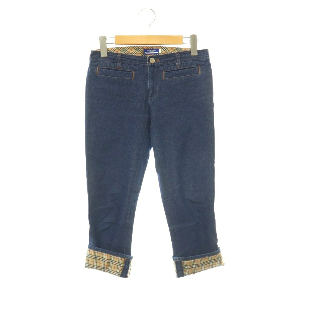 中古 バーバリーブルーレーベル BURBERRY BLUE LABEL デニムパンツ ジーンズ クロップド 38 ブルー ES vectorpremium-19333234 ブランド古着ベクトルプレミアム店 サンプル画像3