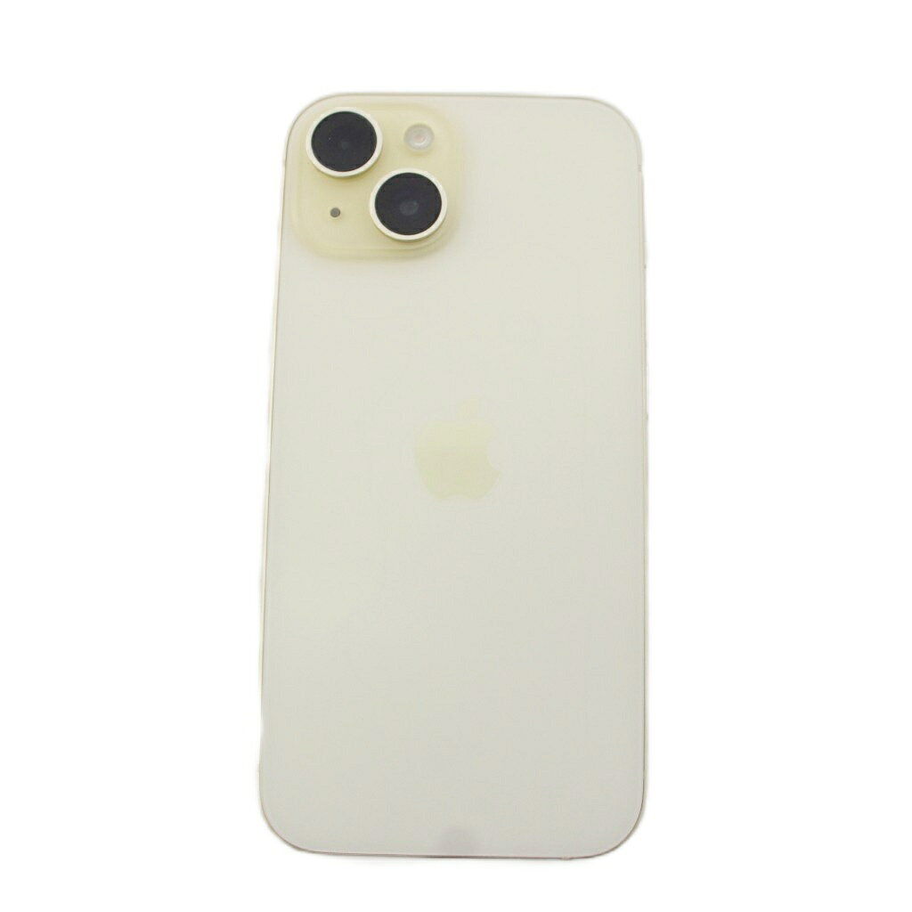 【中古】アップル Apple iPhone15 256GB アイフォン スマホ 携帯電話 イエロー A3089 MTMQ3J/A /KH 【ベクトル 古着】 260811
