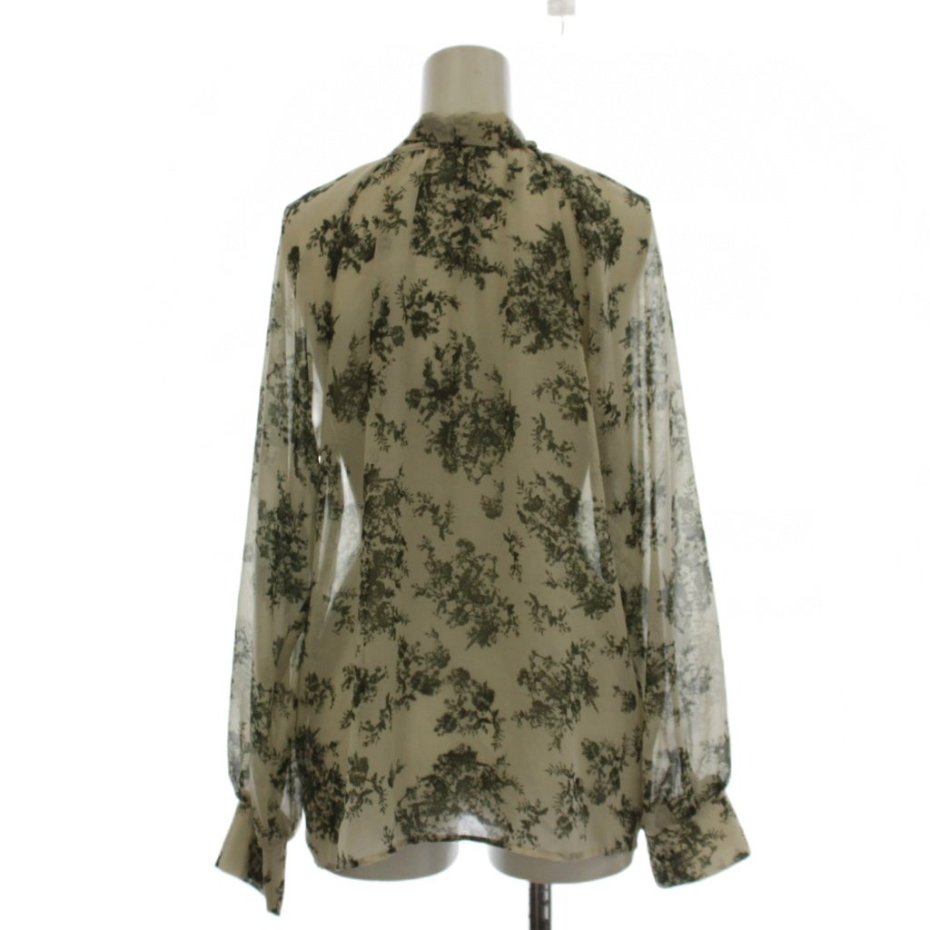 【中古】ミラオーウェン Mila Owen 23SS 2WAYフラワーボータイブラウス シャツ 0 カーキ 白 ホワイト 花柄 長袖 /LP レディース 【ベクトル 古着】 260827 vectorpremium-19390977 ブランド古着ベクトルプレミアム店 サンプル画像3