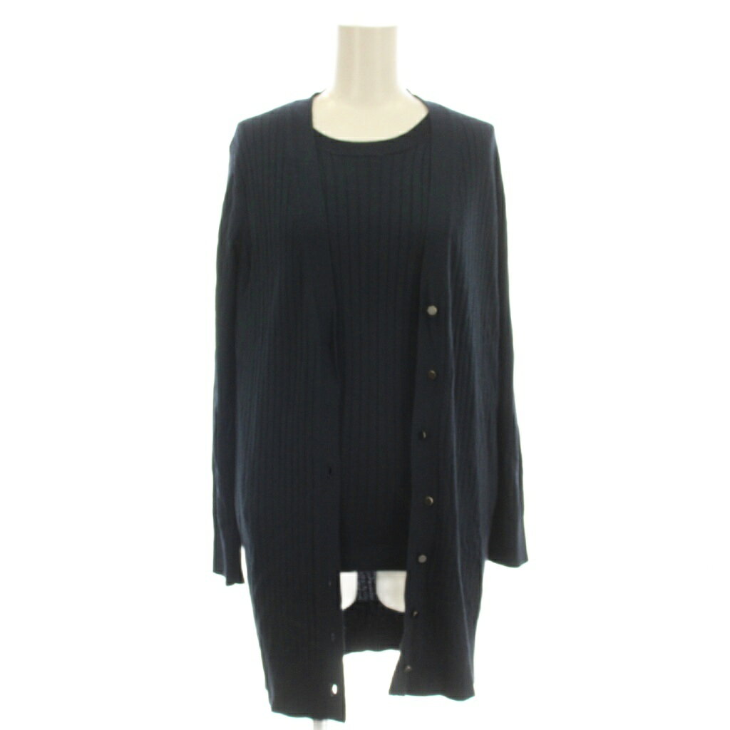 【中古】セオリーリュクス theory luxe 17SS リブニット アンサンブル カーディガン カットソー 長袖 38 ネイビー 紺 037103776890038 /☆G レディース 【ベクトル 古着】 260826ブランドセオリーリュクス theory luxe表記サイズ38実寸サイズ肩幅：34cm　身幅：35cm　総丈：56cm　袖丈：45cm　肩幅：35cm　身幅：40cm　着丈：75cm　袖丈：56cm　　素材レーヨン ポリエステル色ネイビー 紺状態全体的に使用感がございます。 その他に目立ったダメージはなく、問題なくご使用いただける商品です。 ※あくまでも中古品ですので掲載写真や記載内容をご確認いただき、ご理解の上ご購入ください。商品のお問い合わせの回答を休止しております。＊各商品ページの商品詳細等をご確認の上ご購入ください。【中古】セオリーリュクス theory luxe 17SS リブニット アンサンブル カーディガン カットソー 長袖 38 ネイビー 紺 037103776890038 /☆G レディース 【ベクトル 古着】 260826状態ランク　”AB”詳細については、下記および「状態ランクについて」ページをご覧ください。未使用・新品の商品ほぼ新品同様の商品使用感が少なく、かなり状態の良い商品使用感はあるが、傷や汚れの少ない商品使用感の他、傷や汚れが見られる商品かなり大きな傷みがある難あり商品※S〜CランクはUSED品となりますので、使用感をご理解の上でご入札下さい。状態ランクについてinformationブランドセオリーリュクス theory luxe表記サイズ38実寸サイズ肩幅：34cm　身幅：35cm　総丈：56cm　袖丈：45cm　肩幅：35cm　身幅：40cm　着丈：75cm　袖丈：56cm　　素材レーヨン ポリエステル色ネイビー 紺状態全体的に使用感がございます。 その他に目立ったダメージはなく、問題なくご使用いただける商品です。 ※あくまでも中古品ですので掲載写真や記載内容をご確認いただき、ご理解の上ご購入ください。商品のお問い合わせの回答を休止しております。＊各商品ページの商品詳細等をご確認の上ご購入ください。本商品は一点物です他サイトや店舗にて販売している商品です。多少のお時間差にて欠品になることもございます。予めご了承頂ますようお願い致します。ベクトル・サイズガイドはこちらこの商品と同じブランドの商品を見る