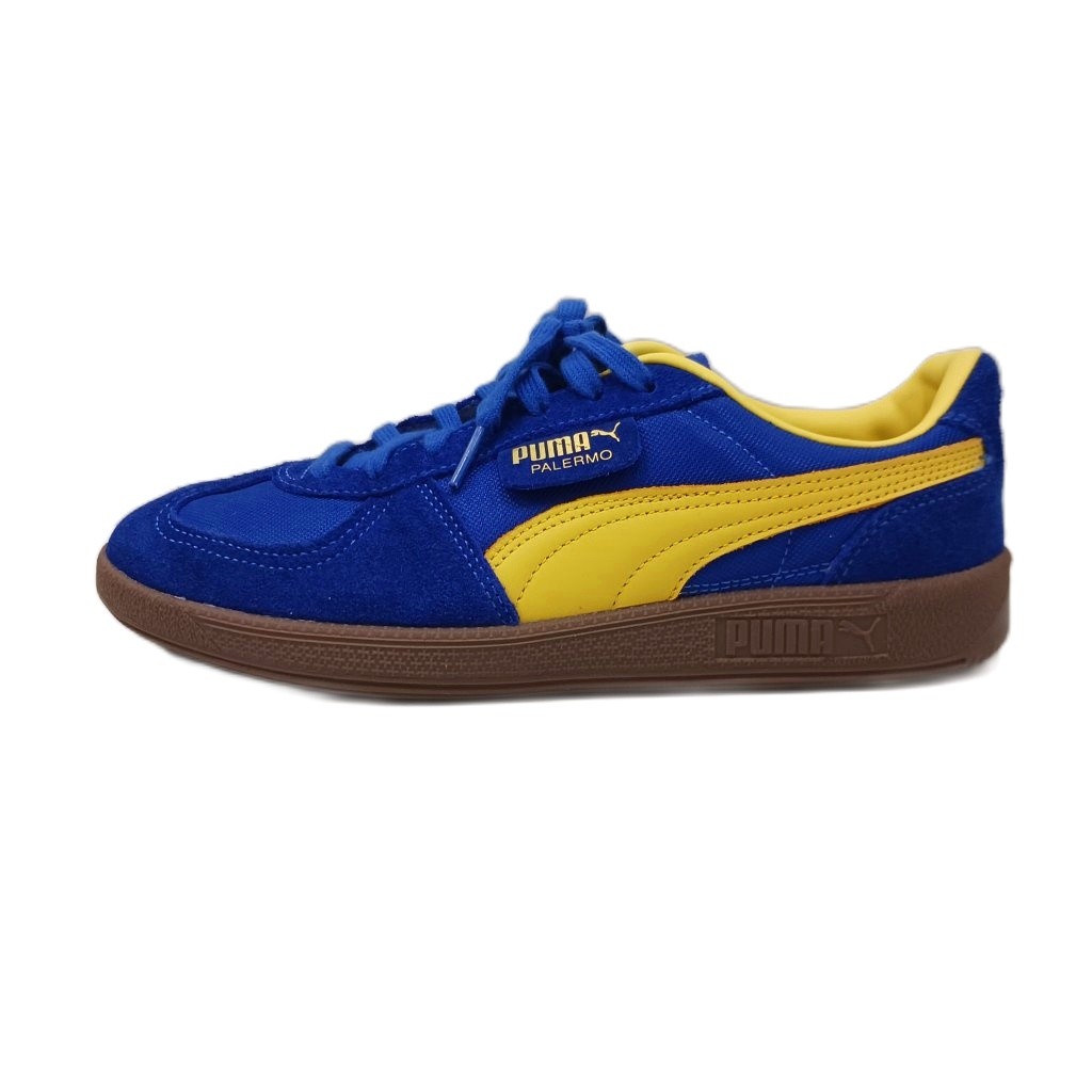 【中古】プーマ PUMA パレルモ ヴィンテージ アップデート PALERMO VINTAGE UPDATE スニーカー シューズ スエード US7.5 25.5cm 青 ブルー 黄 イエロー 401364-02 /AN メンズ 【ベクトル 古着】 260910