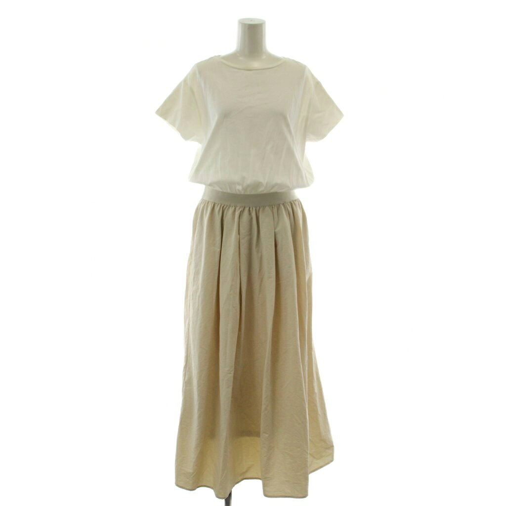 【中古】ロペピクニック ROPE Picnic 24SS カットドッキングワンピース ワンピース 38 白 ホワイト ベージュ ドッキング ラウンドネック 半袖 GDE-14110 /DU レディース 【ベクトル 古着】 260917 vectorpremium-19440170 ブランド古着ベクトルプレミアム店 パッケージ画像