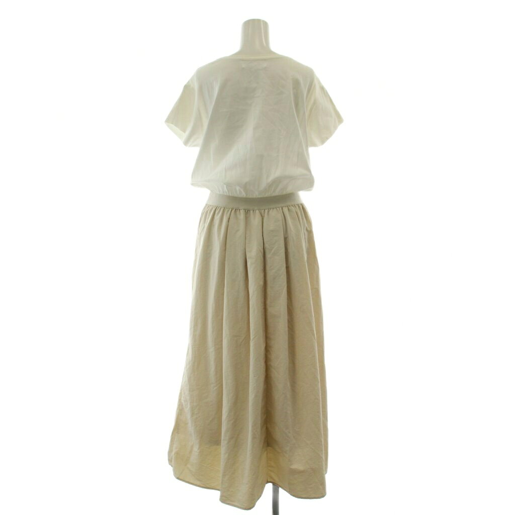 【中古】ロペピクニック ROPE Picnic 24SS カットドッキングワンピース ワンピース 38 白 ホワイト ベージュ ドッキング ラウンドネック 半袖 GDE-14110 /DU レディース 【ベクトル 古着】 260917 vectorpremium-19440170 ブランド古着ベクトルプレミアム店 サンプル画像3