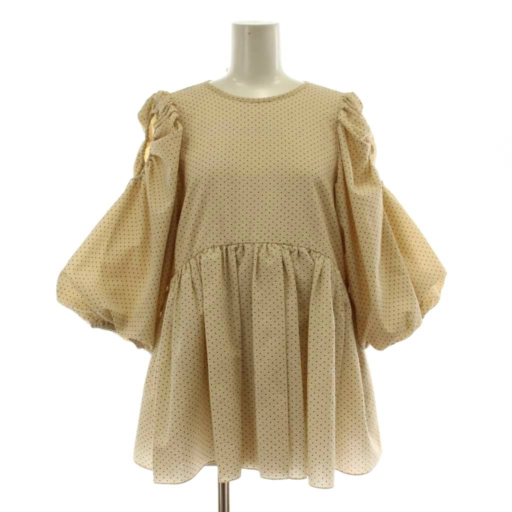 【中古】ミラオーウェン Mila Owen 24SS 肩スリット袖ボリュームペプラムチュニック チュニック 0 ベージュ ドット柄 ラウンドネック 七分袖 09WFT242133 /DU レディース 【ベクトル 古着】 261003 vectorpremium-19474069 ブランド古着ベクトルプレミアム店 パッケージ画像