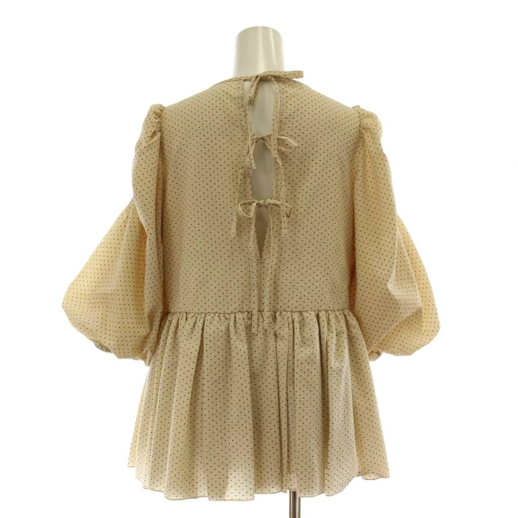 【中古】ミラオーウェン Mila Owen 24SS 肩スリット袖ボリュームペプラムチュニック チュニック 0 ベージュ ドット柄 ラウンドネック 七分袖 09WFT242133 /DU レディース 【ベクトル 古着】 261003 vectorpremium-19474069 ブランド古着ベクトルプレミアム店 サンプル画像3
