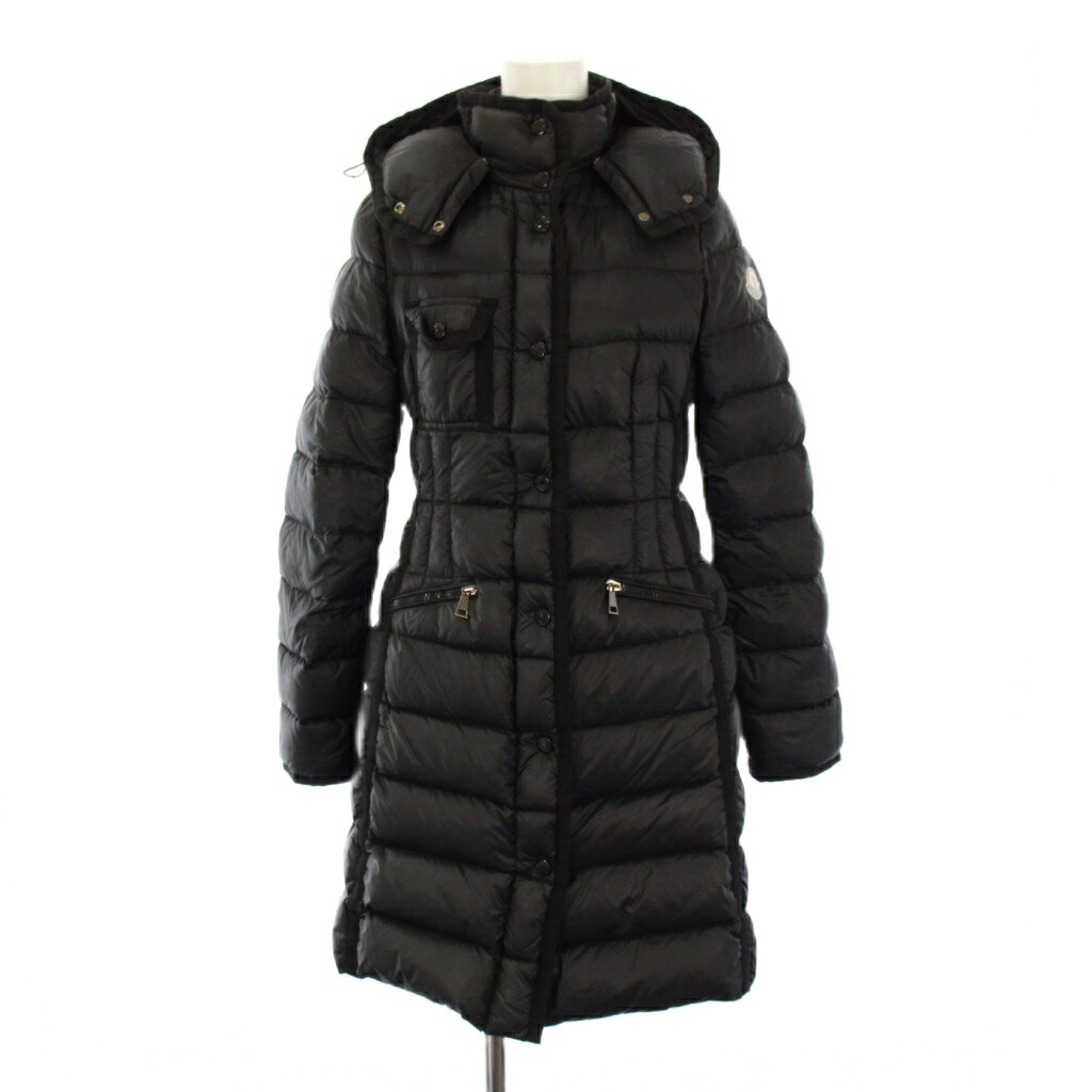 モンクレール MONCLER HERMINE ダウンコート フーディ ミドル丈 00 黒 B20934930005 /KH レディース  260214