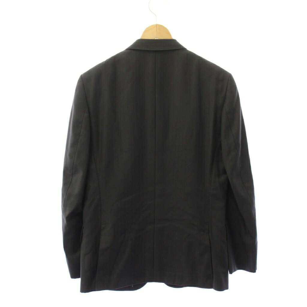 ブランド古着ベクトルプレミアム店の【中古】ポールスミスコレクション PAUL SMITH COLLECTION シングルスーツ セットアップ テーラードジャケット アウター 背抜き テーパードパンツ スラックス ジップフライ ウール ストライプ柄 S 黒 ブラック /BB メンズ 【ベクトル 古着】 260210｜アングル3