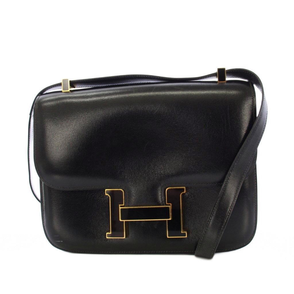 乐天商城 - 【中古】エルメス HERMES コンスタンス23 ショルダーバッグ ボックスカーフ 黒 ○O刻印 /KH ■OH レディース 【ベクトル 古着】 260225