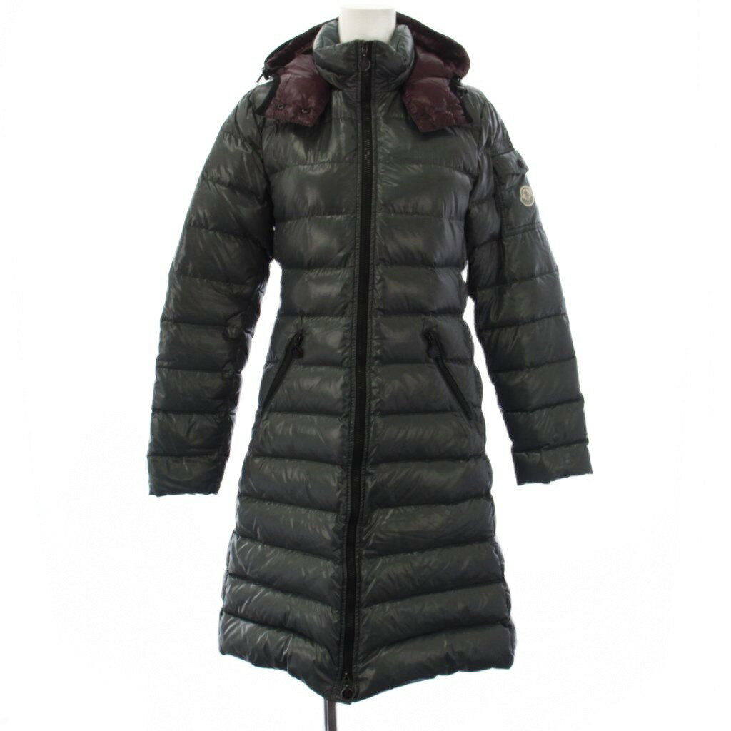 乐天商城 - 【中古】モンクレール MONCLER MOKA ダウンコート フーディ ロング 0 カーキ 020934931150 /KH レディース 【ベクトル 古着】 260514