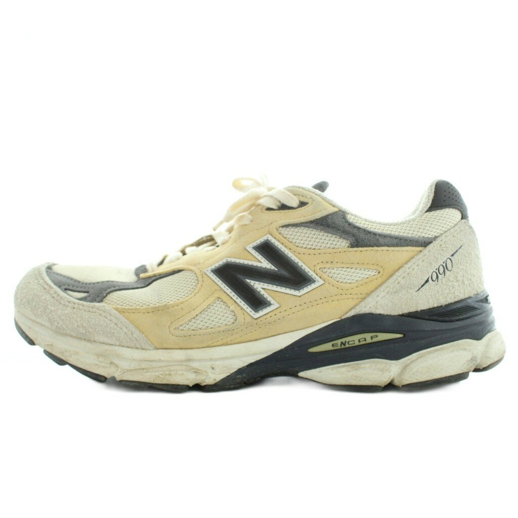 乐天商城 - 【中古】ニューバランス NEW BALANCE M990AD3 スニーカー ローカット スエード ロゴ 28cm ベージュ /YI30 メンズ 【ベクトル 古着】 260514
