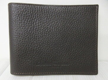 サルヴァトーレフェラガモ Salvatore Ferragamo 美品 二つ折り 札入れ 財布 ウォレット カード収納 シボ レザー 革小物 ロゴ ブラウン 茶 1007 メンズ 【中古】【ベクトル 古着】 181007 ブランド古着ベクトルプレミアム店