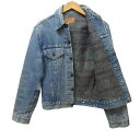 【中古】リーバイス Levi's 70505-0317 60~70s オリジナル ヴィンテージ デニムジャケット カバーオール Gジャン 裏地ブランケット 4thモデル ボタン裏52 USA製 紙パッチ 34 約XS インディゴブルー 青 1129 STK メンズ 【ベクトル 古着】 231201ブランドリーバイス Levi's表記サイズ34 約XS実寸サイズ肩幅：41cm　身幅：45cm　袖丈：59cm　着丈：61cm　　素材ライニング ポリエステル 60％ レーヨン 40％色インディゴブルー 青仕様・フロントポケット×2 ・ブランケット付状態・この商品には下記のようなダメージがあります。 ・襟元内側に擦れ ・ブランケットに毛玉 ・袖先に若干の黄ばみ ・背面に数箇所の黄色いシミ その他に大きく目立ったダメージはなくまだまだご使用いただける商品です。 ※あくまでも中古品ですので掲載写真や記載内容をご確認いただき、ご理解の上ご購入ください。 備考USA製商品のお問い合わせの回答を休止しております。＊各商品ページの商品詳細等をご確認の上ご購入ください。【中古】リーバイス Levi's 70505-0317 60~70s オリジナル ヴィンテージ デニムジャケット カバーオール Gジャン 裏地ブランケット 4thモデル ボタン裏52 USA製 紙パッチ 34 約XS インディゴブルー 青 1129 STK メンズ 【ベクトル 古着】 231201状態ランク　”AB”詳細については、下記および「状態ランクについて」ページをご覧ください。未使用・新品の商品ほぼ新品同様の商品使用感が少なく、かなり状態の良い商品使用感はあるが、傷や汚れの少ない商品使用感の他、傷や汚れが見られる商品かなり大きな傷みがある難あり商品※S〜CランクはUSED品となりますので、使用感をご理解の上でご入札下さい。状態ランクについてinformationブランドリーバイス Levi's表記サイズ34 約XS実寸サイズ肩幅：41cm　身幅：45cm　袖丈：59cm　着丈：61cm　　素材ライニング ポリエステル 60％ レーヨン 40％色インディゴブルー 青仕様・フロントポケット×2 ・ブランケット付状態・この商品には下記のようなダメージがあります。 ・襟元内側に擦れ ・ブランケットに毛玉 ・袖先に若干の黄ばみ ・背面に数箇所の黄色いシミ その他に大きく目立ったダメージはなくまだまだご使用いただける商品です。 ※あくまでも中古品ですので掲載写真や記載内容をご確認いただき、ご理解の上ご購入ください。 備考USA製商品のお問い合わせの回答を休止しております。＊各商品ページの商品詳細等をご確認の上ご購入ください。本商品は一点物です他サイトや店舗にて販売している商品です。多少のお時間差にて欠品になることもございます。予めご了承頂ますようお願い致します。ベクトル・サイズガイドはこちらこの商品と同じブランドの商品を見る