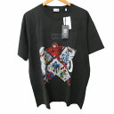 【中古】未使用品 キスニューヨークシティ KITH NYC ×XMEN エックスメン コラボ タグ付き 23年製 JUGGERNAUT VINTAGE NELSON TEE MARVEL プリントTシャツ カットソー ボックスロゴ 半袖 黒 ブラック Lサイズ 0502 メンズ 【ベクトル 古着】 240502