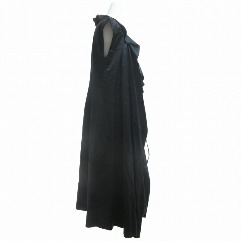 【中古】ドゥーズィエムクラス DEUXIEME CLASSE 美品 コート フリル ジレ ノースリーブ 黒 ブラック F フリーサイズ 【ベクトル 古着】 240703