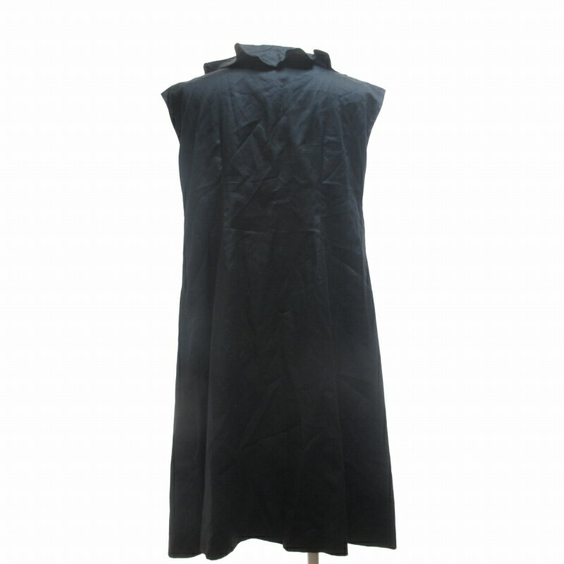 【中古】ドゥーズィエムクラス DEUXIEME CLASSE 美品 コート フリル ジレ ノースリーブ 黒 ブラック F フリーサイズ 【ベクトル 古着】 240703