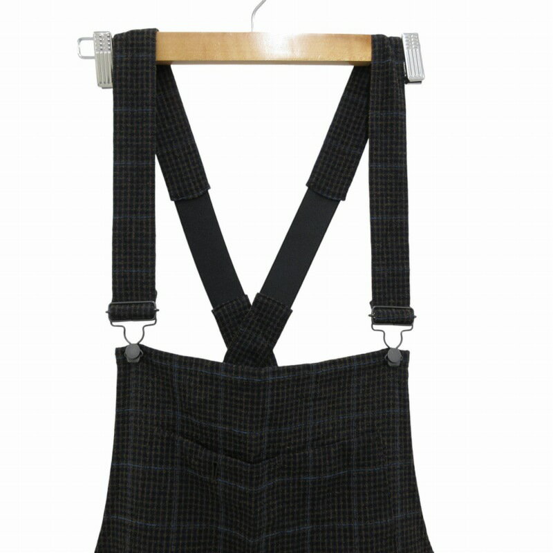 【中古】m’s braque for LA BOUCLE エムズブラック 美品 フレンチデットストック オーバーオール オールインワン チェック 茶 ブラウン /FF 1021 メンズ 【ベクトル 古着】 241021