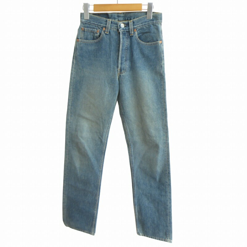 【中古】リーバイス Levi's ヴィンテージ 90s 501 デニムパンツ ジーンズ ストレート ボタンフライ 青 ブルー W28 L36 約S 1126 ■GY09 メンズ 【ベクトル 古着】 241126