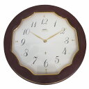 【中古】セイコー SEIKO EMBLEM エンブレム 稼動品 HS328R 壁掛け時計 置時計 クォーツ クロック 白文字盤 レザー 革 茶 ブラウン 032...
