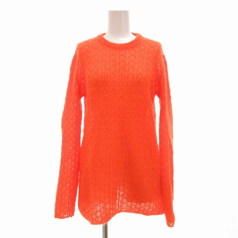 【中古】ロベルトコリーナ ROBERTO COLLINA セーター ニット プルオーバー モヘア 長袖 オレンジ /UO レディース 【ベクトル 古着】 250130