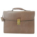 【中古】バーニーズニューヨーク BARNEYS NEW YORK オールレザー ブリーフケース ビジネスバッグ 書類鞄 ブラウン 茶 0311 IBO68 メン...