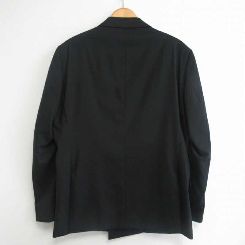 【中古】FABRIC TOKYO MODELX 美品 ブラック ダブルスーツ セットアップ ビジネス フォーマル 冠婚葬祭 総裏 黒 オーダー品 メンズ 【ベクトル 古着】 250326