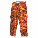 【中古】ロスコ ROTHCO ULTRA FORCE BDU PANTS カーゴパンツ ミリタリー 迷彩服 ウッドランドカモ オレンジ M-L メンズ 【ベクト...