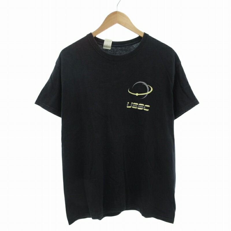 【中古】ミスターハリウッド N.HOOLYWOOD 21SS USSC プリントTシャツ カットソー 蓄光 半袖 黒 ブラック 38 約Mサイズ 9211-CS87 /FT 1004 メンズ 【ベクトル 古着】 250329