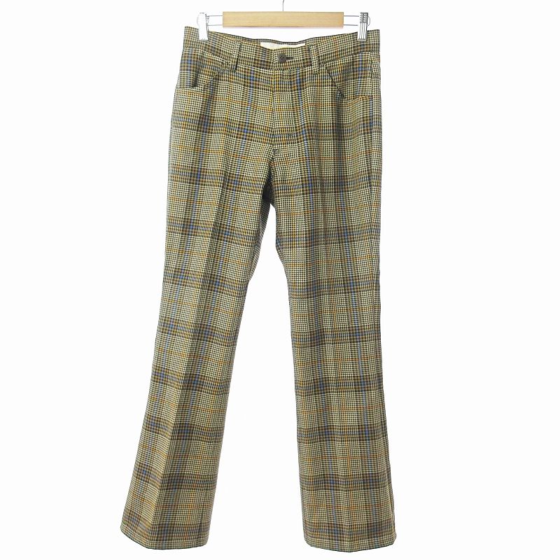 【中古】シンゾーン Shinzone チェックパンツ スラックス ウール混 36 ベージュ 0516 レディース 【ベクトル 古着】 250516