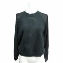 【中古】モスキーノジーンズ MOSCHINO JEANS 00s シアースリーブ トレーナー スウェット 長袖 黒 ブラック レディース 【ベクトル 古着】 2...
