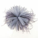 【中古】未使用品 アルアバイル allureville タグ付き フェザーオーガンブローチ コサージュ オーストリッチ ヘアクリップ ヘアアクセサリー グレー 0611 レディース 【ベクトル 古着】 250611