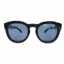【中古】金子眼鏡 KANEKO OPTICAL × ノンネイティブ NONNATIVE コラボ DWELLER SUNGLASSES “RON” サングラス 眼鏡 アイウェア ワイドフレーム ブルーレンズ 黒 ブラック メンズ 【ベクトル 古着】 250604(4)
