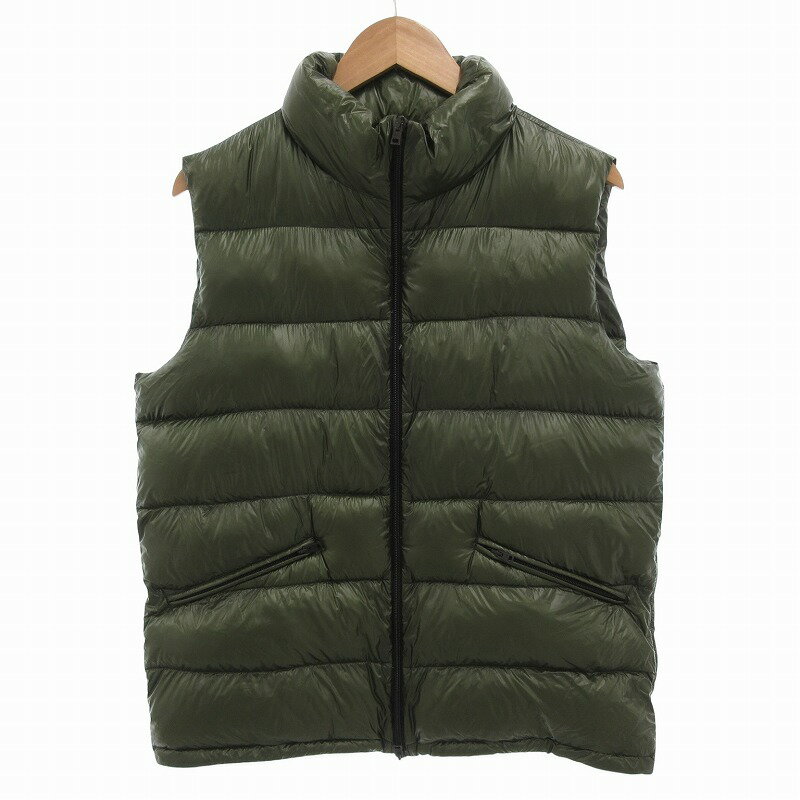 【中古】ヘルノ HERNO 7DEN 現行 ダウンベスト ジャケット 52 緑 グリーン /FF IBO76 メンズ 【ベクトル 古着】 250715